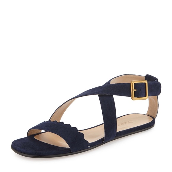 chloe scalloped sandals
